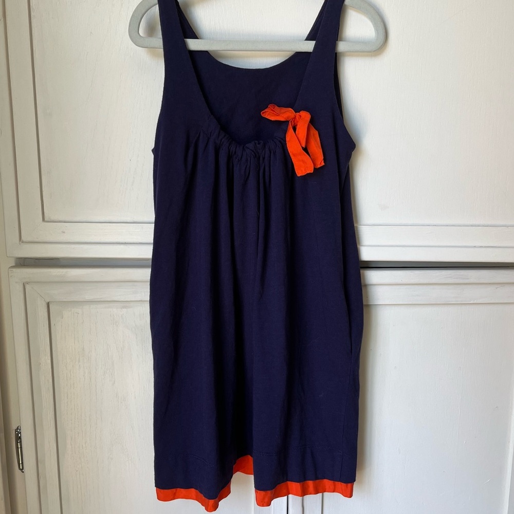 Crewcuts dark blue/purple dress with orange accents size 5